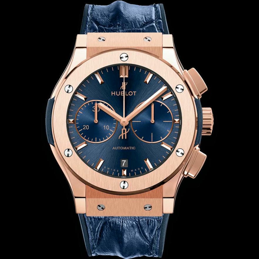 Hublot Classic Fusion Blue Chronograph King Gold 1767649629 F85acdb8