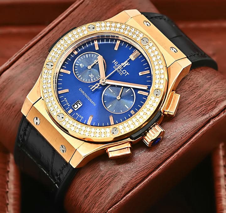 Hublot Classic Fusion Blue Dial Diamond Watch 1767649648 E65cec10