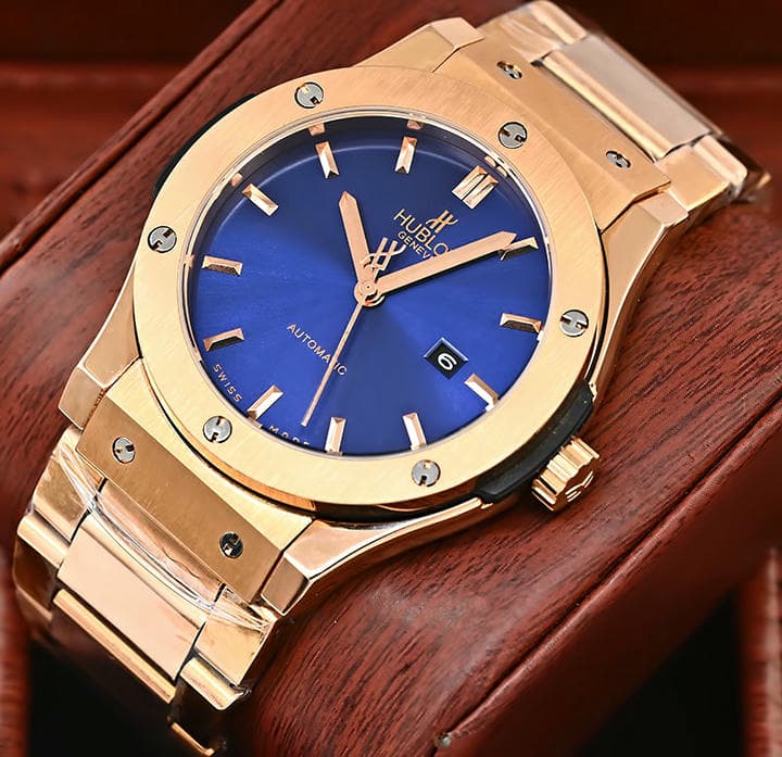 Hublot Classic Fusion Blue Dial Rose Gold Bracelet Watch 12197 1767649648 7fcea233