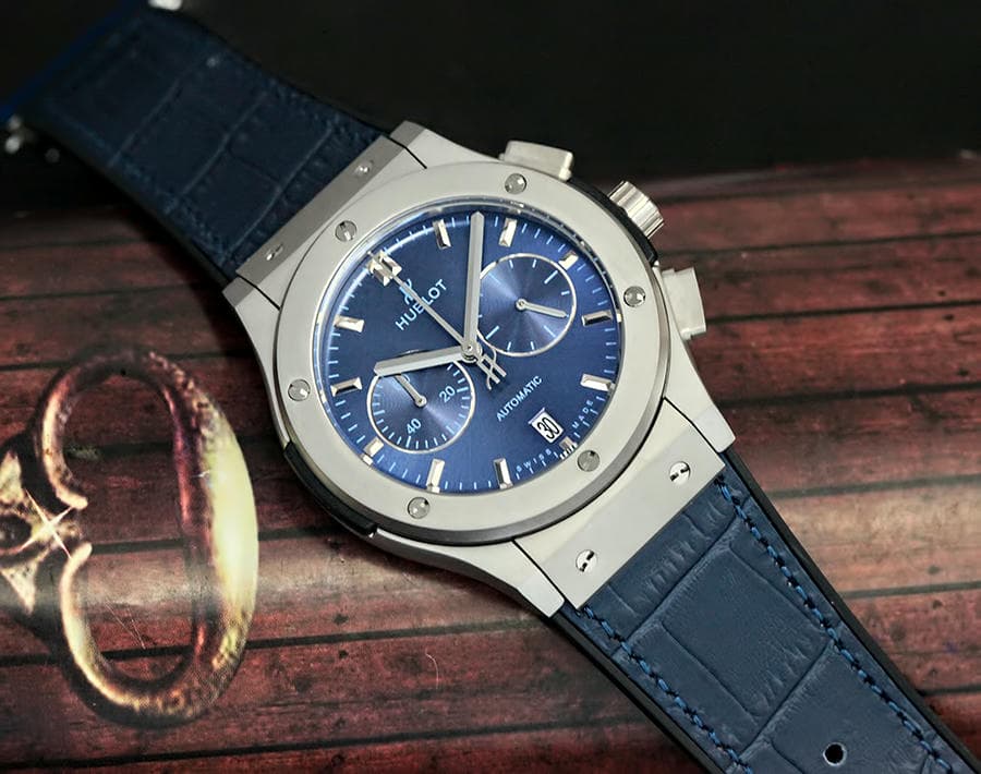 Hublot Classic Fusion Chronograph Blue Watch 1767649651 8cf26490
