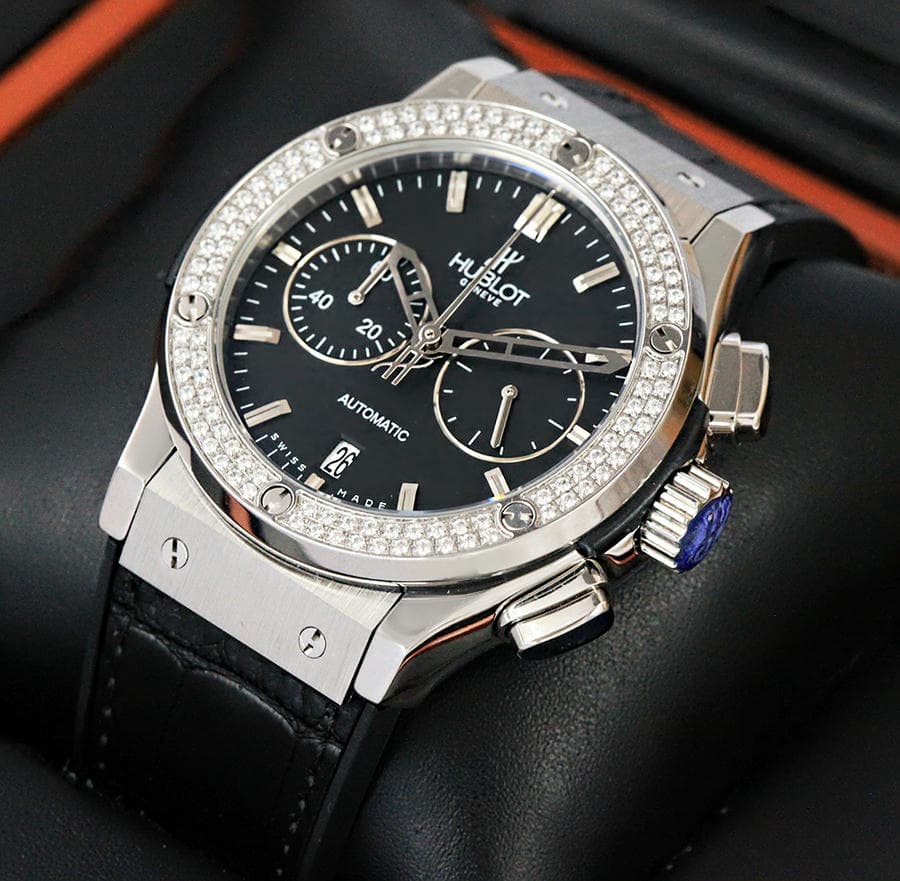 Hublot Classic Fusion Chronograph Diamond Bezel Watch 1 1767649652 Bd8958b3
