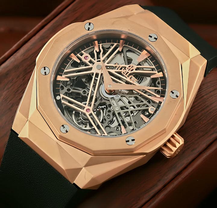 Hublot Classic Fusion Tourbillon Power Reserve 5 Days Orlinski King Gold Watch508