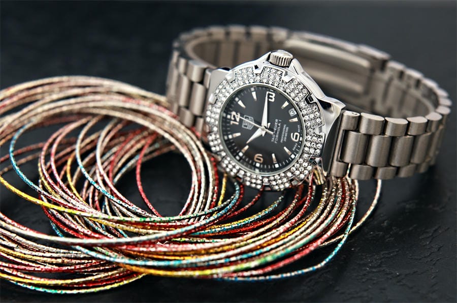 Tag Heuer Formula 1 Glamour Diamonds Ladies Black Dail Authentic Watch Compact 1767649682 Cdbe2930