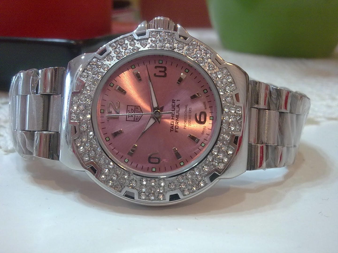 Tag Heuer Formula 1 Glamour Diamonds Pink Dial Ladies Branded Authentic Watch Compact 1767649682 6fe7c3fa