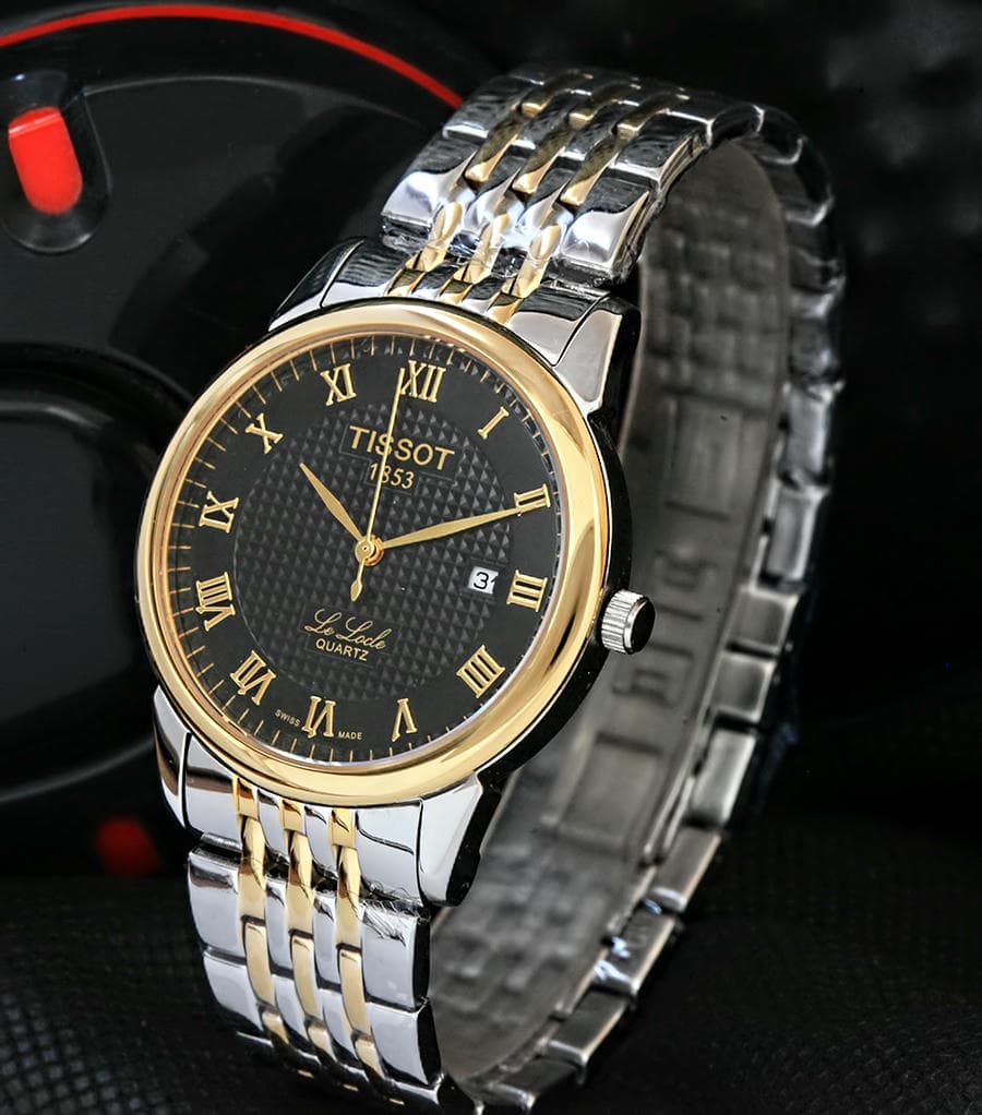 Tissot Le Locle Black Dial Two Tone Watch 1767649718 E26d0bca